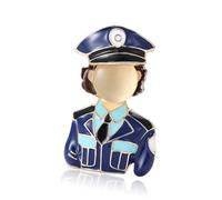 Broche de personnage créatif de flic Leple Broche de personnage professionnel polyvalent Accessoire de poitrine en alliage