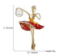 Broche De Personnage Pour Fille, Accessoire De Danse Créatif, Perle, Strass, Peinture À L'Huile, Cent Accessoires Assortis