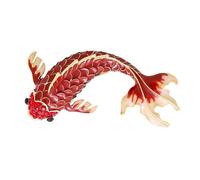 Broche De Poisson Rouge En Alliage Élégante Avec Une Texture En Alliage De Savoir-faire Exquis Parfaite Pour Améliorer Les Styles Et La Sophistication.