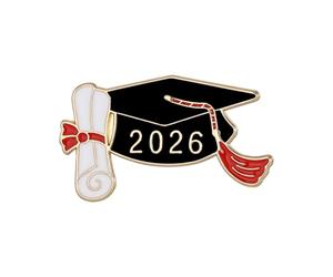 Broche de remise de diplôme 2026,Corsage de graduation,Broche de la promotion 2026 - Pour Enseignant Étudiant Lycée Université Col Châle Pull Écharpe Manteau Veste Fête Banquet