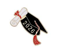Broche de remise de diplôme 2026 | Corsage de remise de diplôme 2026 | Pour collège, lycée, étudiant, enseignant, école, fête, banquet, veste, manteau, pull, écharpe, col châle, Refer to description