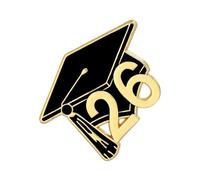 Broche de remise de diplôme 2026 - Décoration de vêtements de félicitations | Épinglettes de remise de diplôme 2026 - Pour collège, lycée, enseignant, école, fête, banquet, veste, manteau, écharpe