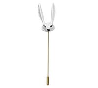 Broche de renards en céramique peinte à la main avec des accents en alliage Charme élégant d ’ épingle d ’ animal pour une déclaration de mode unique Accessoire unique de renards