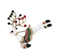 Broche de renne scintillante, épingle, épingle à nourrice, épingle à poitrine pour femme, décorations de Noël, accessoires pour vêtements, élégante épingle de cerf de Noël
