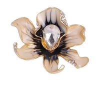 Broche De Rose Imitation Imitation Crystal Colored Women's Brooch,gris,Taille Unique