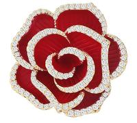 Broche de ruban floral, broche de Cristal Vintage élégant et unique, broche de strass de mode, badge, accessoire cadeau de bijoux, bouton de strass