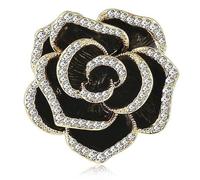 Broche de ruban floral, broche de Cristal Vintage élégant et unique, broche de strass de mode, badge, accessoire cadeau de bijoux, bouton de strass