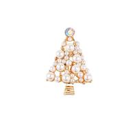 Broche de sapin de Noël en perles à la mode et style européen Accessoire d'ambiance festive accessoire collège stylé (B, One Size)