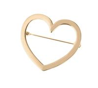 Broche de sécurité pour cardigan simple, épingle à revers ronde/en forme de cœur, badge en alliage lisse, accessoire de vêtements pour les occasions sociales, fermoir de cardigan de modestie