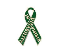 Broche de sensibilisation à la paralysie cérébrale en émail vert plaqué or pour les troubles bipolaires de la santé mentale, don d'organes, cancer du foie, cadeau de collecte de fonds (handicap)