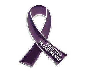 Broche de sensibilisation à la violence domestique en forme de ruban - Décoration élégante - Accessoire élégant pour les tenues, taille unique, Comme décrit