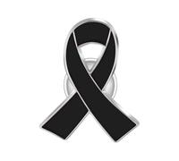 Broche de Sensibilisation Multicolore Badge de Conscience en Émail pour Soutien Caritatif Lot De 1 broches colorées insignes De sensibilisation à la santé Accessoire Unisexe pour (Black, 6X4CM)