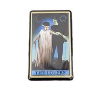 Broche de tarot Bride of Frankenstein et Monster The Lovers - Épinglette universelle officielle en émail pour film d'horreur, Zinc, Sans pierre précieuse