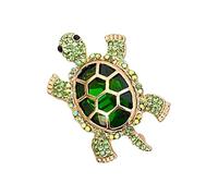 Broche De Tortues Complexes Avec Strassage Confortable À L'usure Confortable Borde À Revers Embelli Accessoire Broche De Voyage Scintillante
