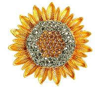 Broche De Tournesol Personnalité La Mode Fleur Dégoulinante D'huile Corsage Pour Fleur Soleil Badge Accessoires Pour Vêtements Haut Gamme Badge Couleur