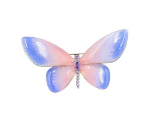 Broche de transformation de papillon en cuivre de, Design pêche, polyvalente, élégante, accessoire de broche papillon, de couleur dégradée