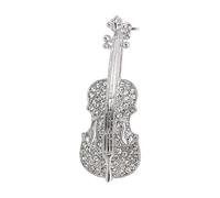 Broche de violon en strass vintage Accessoires de bijoux inspirés pour les amateurs de musique Vintage Idée cadeau tendance Broche musicale Alliage, フリーサイズ