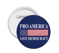 Broche décorative anti-Trump « Pro-Amérique Sauver la démocratie » (1 pièce)