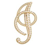 Broche décorative, broche initiale en cristal, plaqué or, émail coloré, lettres de l'alphabet, broche de poitrine, bijoux à offrir (I)