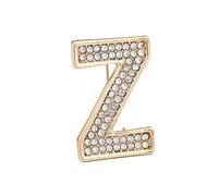 Broche décorative, broche initiale en cristal, plaqué or, émail coloré, lettres de l'alphabet, broche de poitrine, bijoux à offrir (Z)