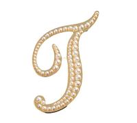 Broche décorative, broche initiale en cristal, plaqué or, émail coloré, lettres de l'alphabet, broche de poitrine, bijoux à offrir (T)