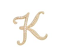 Broche décorative, broche initiale en cristal, plaqué or, émail coloré, lettres de l'alphabet, broche de poitrine, bijoux à offrir (K)