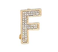 Broche décorative, broche initiale en cristal, plaqué or, émail coloré, lettres de l'alphabet, broche de poitrine, bijoux à offrir (F)