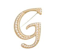 Broche décorative, broche initiale en cristal, plaqué or, émail coloré, lettres de l'alphabet, broche de poitrine, bijoux à offrir (G)