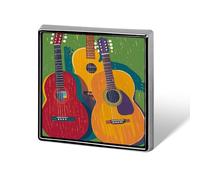 Broche décorative colorée en forme de guitare acoustique, épingle à revers tendance pour femmes et hommes, badge amusant pour costumes, vêtements, vestes, chapeaux, sacs à dos, sacs à main, accessoire