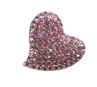 Broche Décorative Cœur, 1 Pièce, Alliage et Rhinestones, Élégante | Ornement Délicat pour Soirée et Fête, Style Frais et Tendre, Présent pour Amatrices de Mode