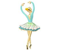 Broche Décorative Danseuse Ballet Girl en Alliage Bleu, Ambiance Noël | Léger et Multipurpose, Style Créatif, pour Casquettes, Adultes et Garçon et Filles, Pièce Unique
