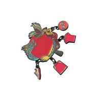 Broche décorative de tennis de table en alliage pour vêtements, vestes, sacs à dos, sacs, chapeaux, costumes, embellissement, marque-pages