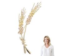 Broche Décorative en Alliage de Cuivre Or Épi de Blé pour Femmes | Design Simple à Surface Lisse, Éclat Solide, pour Vestes et Châles, Banquet et Tenue de Soirée