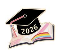 Broche décorative en alliage de Zn, épingle de de diplôme avec thème 2026, idéale pour les robes, les vestes et les sacs à, épingle de réussite académique