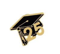 Broche décorative en forme de casquettes de remise de diplôme - Bijou idéal pour les cérémonies de remise de diplôme et les réunions pour les diplômés, standard, Acier allié