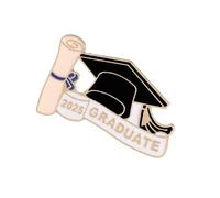 Broche décorative en forme de casquettes de remise de diplôme - Bijou idéal pour les cérémonies de remise de diplôme et les réunions pour les diplômés, standard, Acier allié