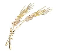 Broche Décorative Épi de Blé, Alliage de Cuivre, Or, 1 Pièce | Style Simple, Éclat Solide, pour Robes et Bandeaux, Soirées, Photos, Accessoire Chic