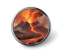 Broche décorative « Éruption volcanique magnifique » pour sac à dos, élégante et mignonne. Idéale pour hommes et femmes. Parfaite pour décorer un costume, un chapeau, un sac à dos, une veste ou un rev