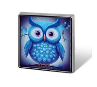 Broche décorative hibou bleu, épinglette tendance pour femmes et hommes, insigne de revers, broche amusante pour costumes, vêtements, vestes, chapeaux, sacs à dos, sacs à main et accessoires de sac
