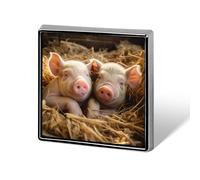 Broche décorative mignonne en forme de cochon pour sac à dos, pour femmes et hommes. Broches à bouton pour costumes, chapeaux, sacs à dos, sacs à main, vestes, revers de chemises et costumes - Carré