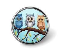 Broche décorative mignonne en forme de hibou sur une branche pour sac à dos, idéale pour les femmes et les hommes. Parfaite pour décorer chapeaux, sacs à dos, vestes, chemises et revers de costumes.