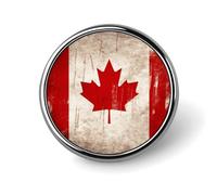 Broche décorative rétro avec drapeau du Canada - Épinglettes tendance pour femmes et hommes - Broche amusante pour costumes, vêtements, vestes, chapeaux, sacs à dos, sacs à main, accessoires de sac