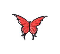 Broche décorative unique en forme de papillon bleu et rouge avec étoile lune, idéale pour les cadeaux et à porter au quotidien, One Size, Comme décrit