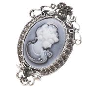 Broche décorée de style vintage avec motif camée de maides complexes - Finition dorée scintillante - Pour soirée, bal de fin d'année, taille unique, comme décrit