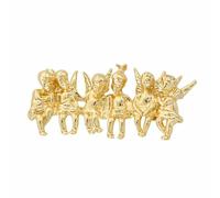 Broche délicate à six anges vintage en alliage - Accessoire de poitrine pour tenues, fêtes, cadeaux, accessoires de fête