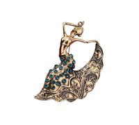 Broche délicate Dai Girl en relief avec perles et strass disponibles - Broche de poitrine formelle et décontractée - Design polyvalent - Bijoux de rassemblement de petite amie