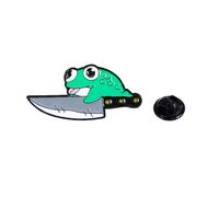 Broche délicate en alliage vert grenouille artistique, badge élégant pour ceux qui aiment les accessoires distinctifs, accessoire fantaisie, taille unique, Comme décrit