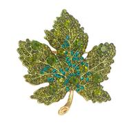 Broche délicate en cristal d'érable - Accessoire élégant pour collier - Ornement élégant pour banquet - Broche d'ornement, taille unique, Comme décrit