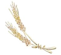 Broche Délicate en Épi de Blé Or en Alliage Cuivreux | Finition Simple, Usage pour Pulls et Nombreuses Occasions, Accessoire Diy, Tenue Stable