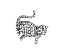 Broche délicate en forme d'animal avec motif tricoté 3D pour femme | Corsage à strass scintillants, broche tendance unique, rehausseur de tenue polyvalent pour femmes et filles